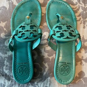 Tory Burch Miller sandals turquoise 8M